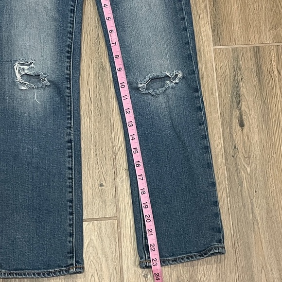 American Eagle Jeans Artist Crop Distressed Stretch AE Y2K Straight Boot Vintage - Picture 7 of 12